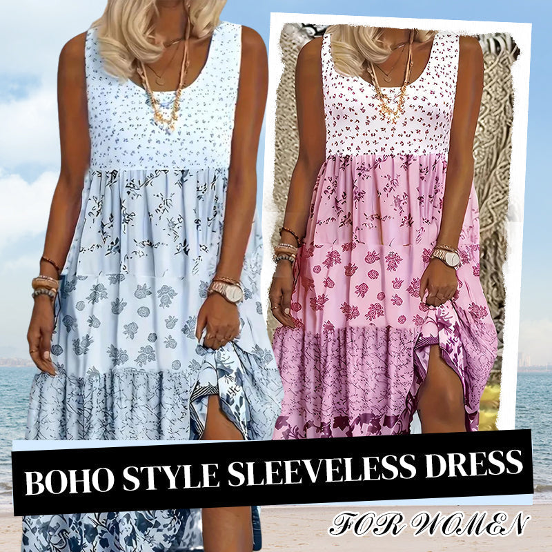 Por tempo limitado⌛👗 Vestido boho sem mangas com corte descontraído