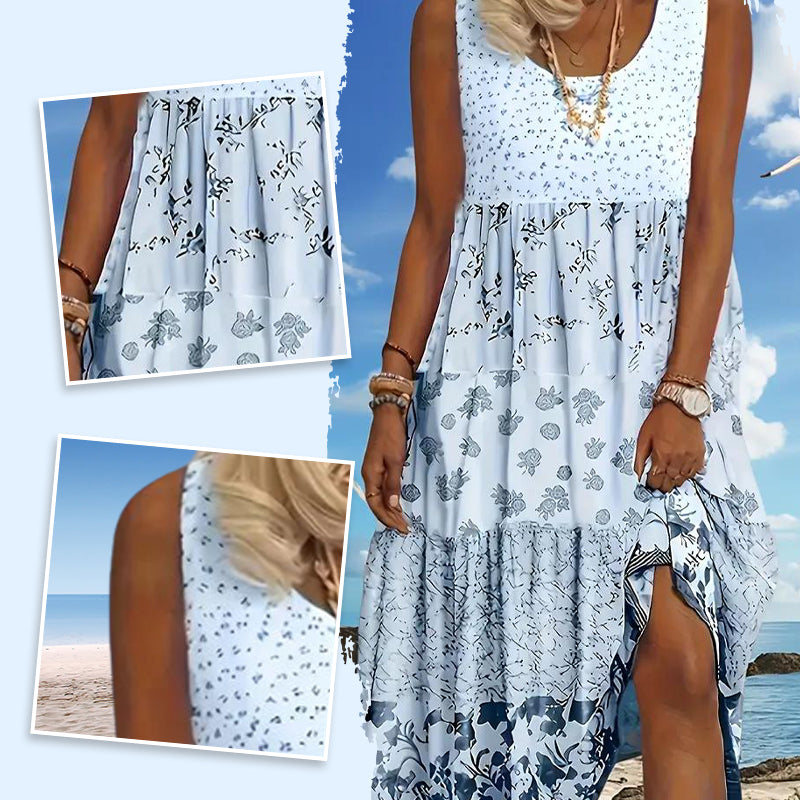 Por tempo limitado⌛👗 Vestido boho sem mangas com corte descontraído