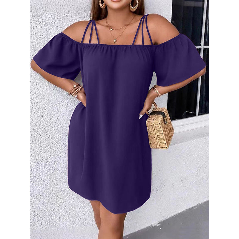 🔥50% DESCONTO ✨ Vestido Mini Ombros à Mostra | Solto & Elegante