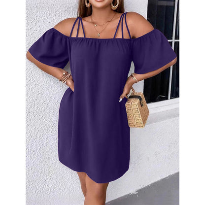 🔥50% DESCONTO ✨ Vestido Mini Ombros à Mostra | Solto & Elegante