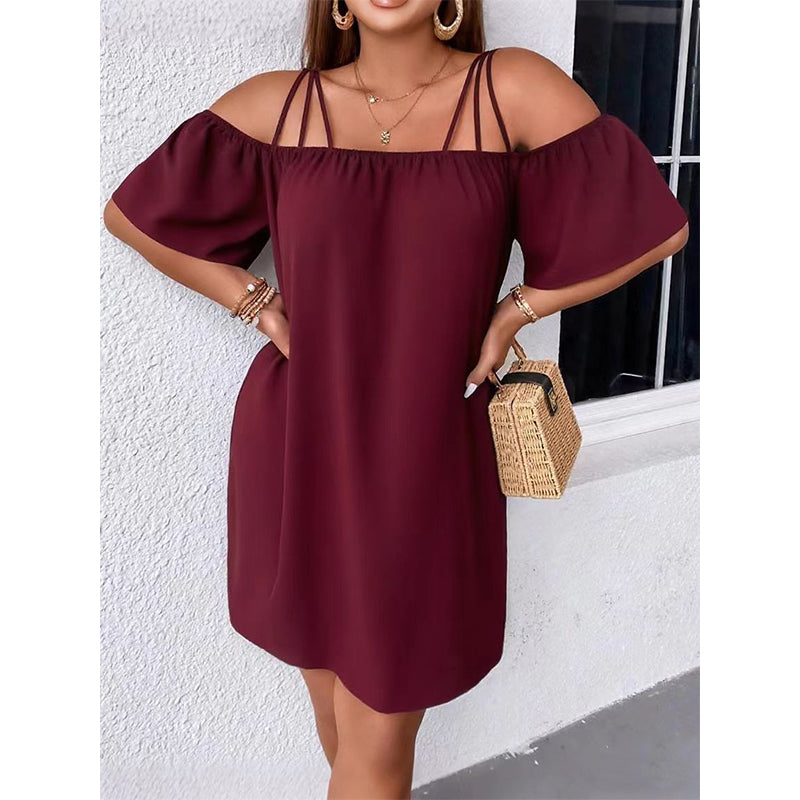 🔥50% DESCONTO ✨ Vestido Mini Ombros à Mostra | Solto & Elegante