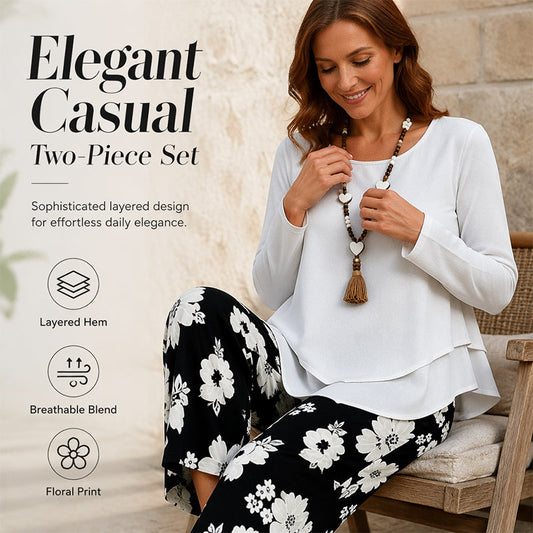 🔥 50% OFF HOJE 💕 Conjunto Feminino 2 Peças Floral – Elegante e Confortável ✨