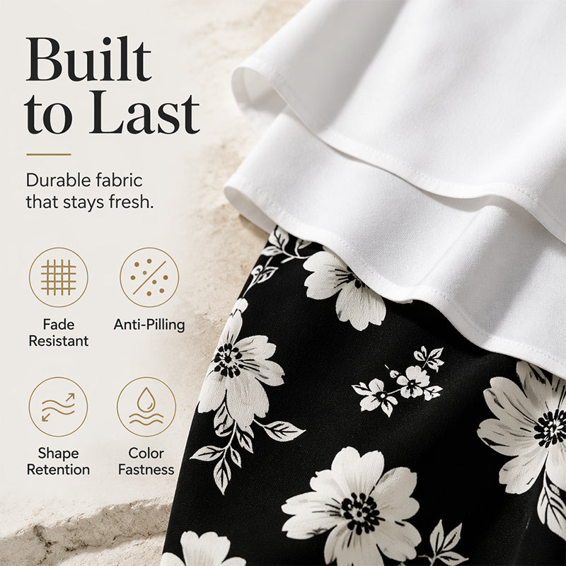 🔥 50% OFF HOJE 💕 Conjunto Feminino 2 Peças Floral – Elegante e Confortável ✨