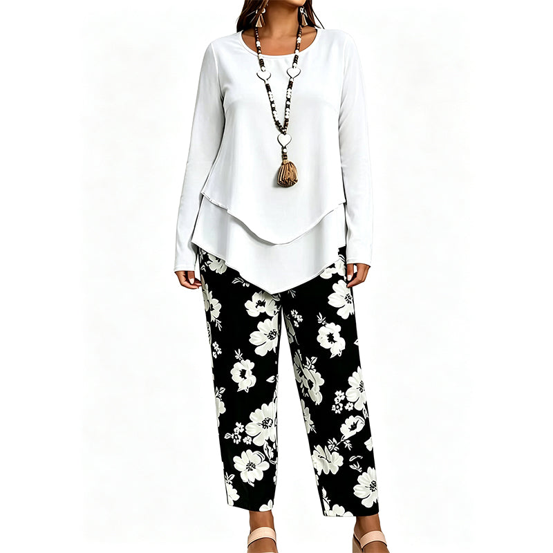 🔥 50% OFF HOJE 💕 Conjunto Feminino 2 Peças Floral – Elegante e Confortável ✨