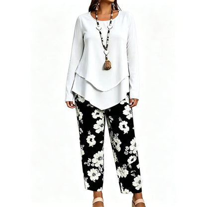 🔥 50% OFF HOJE 💕 Conjunto Feminino 2 Peças Floral – Elegante e Confortável ✨