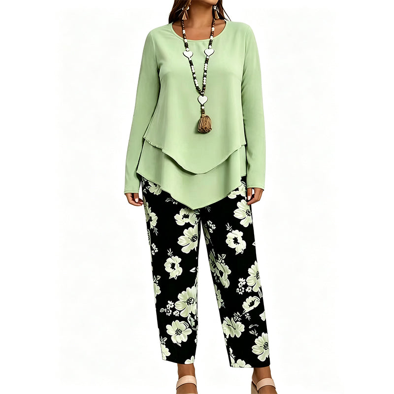🔥 50% OFF HOJE 💕 Conjunto Feminino 2 Peças Floral – Elegante e Confortável ✨