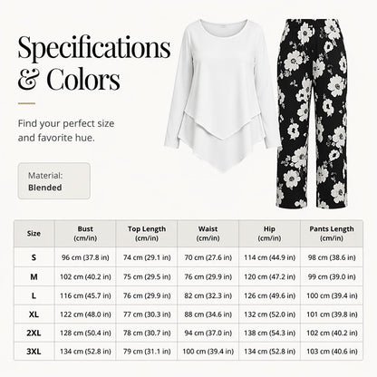 🔥 50% OFF HOJE 💕 Conjunto Feminino 2 Peças Floral – Elegante e Confortável ✨