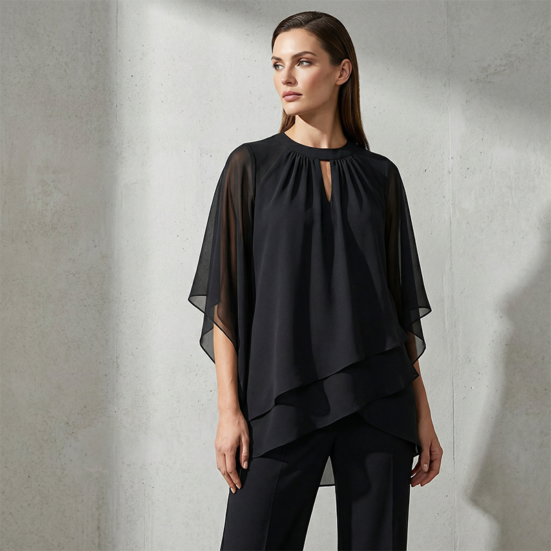 ✨👗Conjunto elegante de calças assimétrico de duas peças