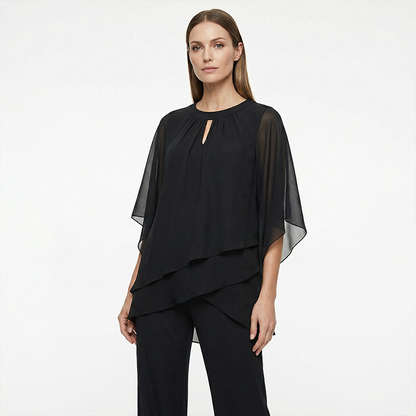 ✨👗Conjunto elegante de calças assimétrico de duas peças