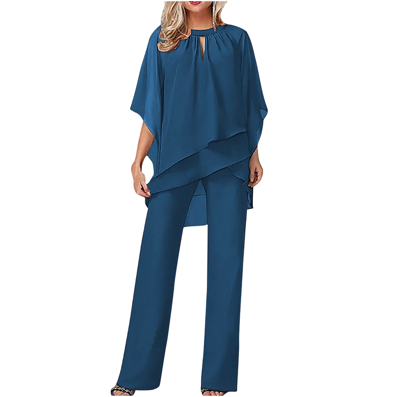 ✨👗Conjunto elegante de calças assimétrico de duas peças