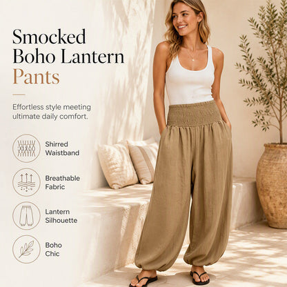 ✨Calças harém casuais para mulher com cintura franzida