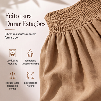 Calças harem casuais femininas com cintura franzida