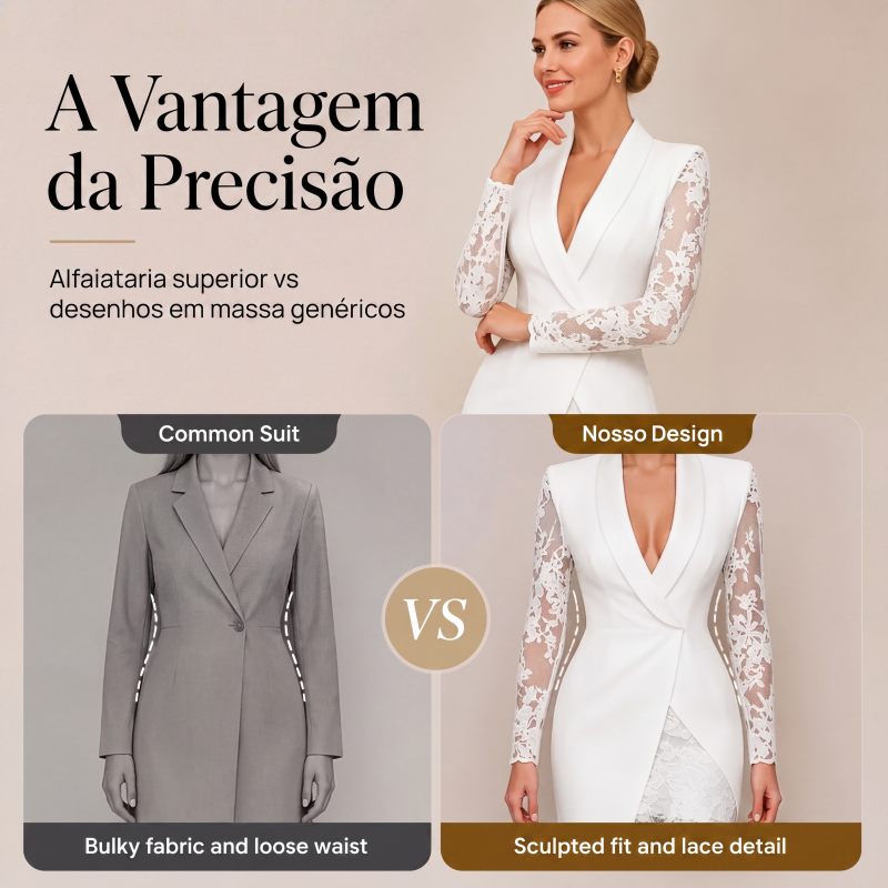 Vestido bodycon elegante para mulher com decote em V e mangas de renda